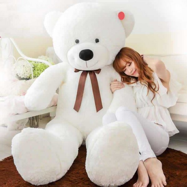 5 Feet Big White Smiling Teddy Bear - 60 Inch